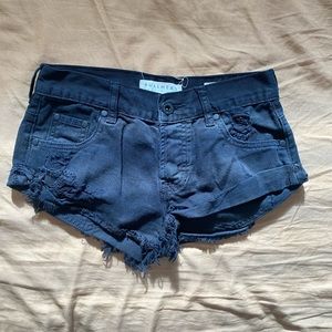 Bullhead black denim shorts